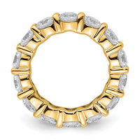 Load image into Gallery viewer, 14k Polished Size 4 Shared Prong 4 carat Diamond Complete Eternity Band

