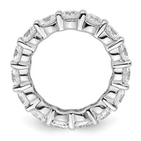 Load image into Gallery viewer, 14k White Gold Polished Size 5.5 Shared Prong 4 carat Diamond Complete Eternity Band

