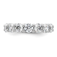 Load image into Gallery viewer, 14k White Gold Polished Size 5 Shared Prong 4 carat Diamond Complete Eternity Band
