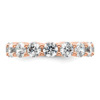 Load image into Gallery viewer, 14k Rose Gold Polished Size 6 Shared Prong 4 carat Diamond Complete Eternity Band
