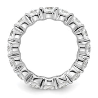 Load image into Gallery viewer, 14k White Gold Polished Size 6 Shared Prong 4 carat Diamond Complete Eternity Band
