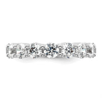 Load image into Gallery viewer, 14k White Gold Polished Size 6.5 Shared Prong 4 carat Diamond Complete Eternity Band
