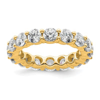 Load image into Gallery viewer, 14k Polished Size 6 Shared Prong 4 carat Diamond Complete Eternity Band
