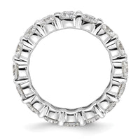 Load image into Gallery viewer, 14k White Gold Polished Size 7.5 Shared Prong 4 carat Diamond Complete Eternity Band
