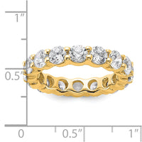 Load image into Gallery viewer, 14k Polished Size 7 Shared Prong 4 carat Diamond Complete Eternity Band
