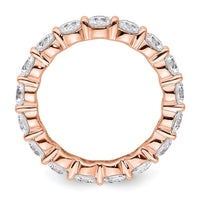 Load image into Gallery viewer, 14k Rose Gold Polished Size 8 Shared Prong 4 carat Diamond Complete Eternity Band
