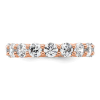 Load image into Gallery viewer, 14k Rose Gold Polished Size 8.5 Shared Prong 4 carat Diamond Complete Eternity Band
