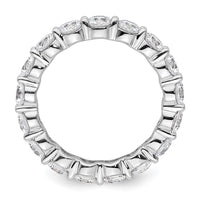Load image into Gallery viewer, 14k White Gold Polished Size 8 Shared Prong 4 carat Diamond Complete Eternity Band
