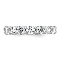 Load image into Gallery viewer, 14k White Gold Polished Size 8 Shared Prong 4 carat Diamond Complete Eternity Band

