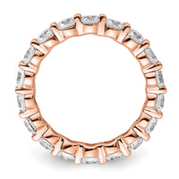 Load image into Gallery viewer, 14k Rose Gold Polished Size 9 Shared Prong 4 carat Diamond Complete Eternity Band
