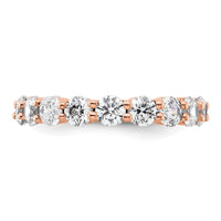 Load image into Gallery viewer, 14k Rose Gold Polished Size 9 Shared Prong 4 carat Diamond Complete Eternity Band
