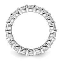 Load image into Gallery viewer, 14k White Gold Polished Size 9 Shared Prong 4 carat Diamond Complete Eternity Band
