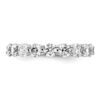 Load image into Gallery viewer, 14k White Gold Polished Size 9 Shared Prong 4 carat Diamond Complete Eternity Band

