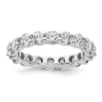 Load image into Gallery viewer, 14k White Gold Polished Size 9 Shared Prong 4 carat Diamond Complete Eternity Band
