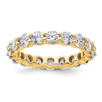 Load image into Gallery viewer, 14k Polished Size 9 Shared Prong 4 carat Diamond Complete Eternity Band
