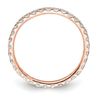 Load image into Gallery viewer, 14k Rose Gold Polished Size 4.5 U-Shared Prong 1/2 carat Diamond Complete Eternity Band
