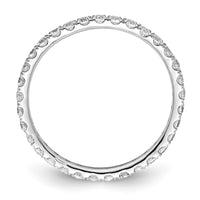 Load image into Gallery viewer, 14k White Gold Polished Size 4.5 U-Shared Prong 1/2 carat Diamond Complete Eternity Band
