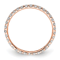 Load image into Gallery viewer, 14k Rose Gold Polished Size 5 U-Shared Prong 1/2 carat Diamond Complete Eternity Band
