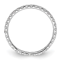 Load image into Gallery viewer, 14k White Gold Polished Size 5 U-Shared Prong 1/2 carat Diamond Complete Eternity Band
