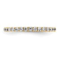 Load image into Gallery viewer, 14k Polished Size 5.5 U-Shared Prong 1/2 carat Diamond Complete Eternity Band
