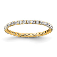 Load image into Gallery viewer, 14k Polished Size 5.5 U-Shared Prong 1/2 carat Diamond Complete Eternity Band
