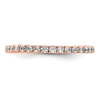 Load image into Gallery viewer, 14k Rose Gold Polished Size 6 U-Shared Prong 1/2 carat Diamond Complete Eternity Band
