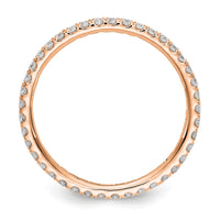 Load image into Gallery viewer, 14k Rose Gold Polished Size 7 U-Shared Prong 1/2 carat Diamond Complete Eternity Band
