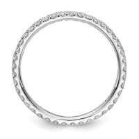 Load image into Gallery viewer, 14k White Gold Polished Size 7 U-Shared Prong 1/2 carat Diamond Complete Eternity Band
