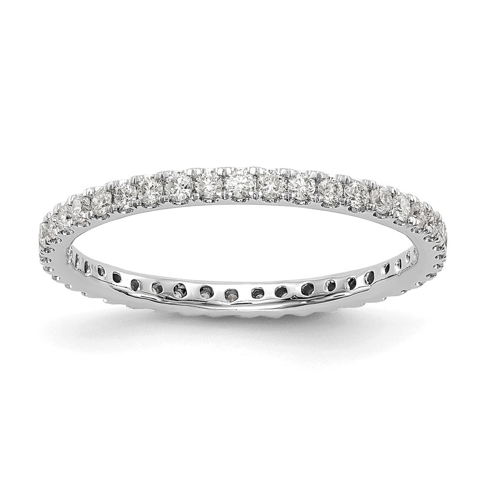 Platinum Polished U Shared Prong 1/2ct Diamond Eternity Band