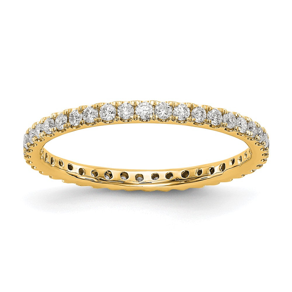 14k Polished U Shared Prong 1/2ct Diamond Eternity Band *Size 5.75*