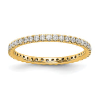 Load image into Gallery viewer, 14k Polished Size 7.5 U-Shared Prong 1/2 carat Diamond Complete Eternity Band
