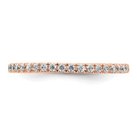 Load image into Gallery viewer, 14k Rose Gold Polished Size 8 U-Shared Prong 1/2 carat Diamond Complete Eternity Band
