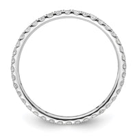 Load image into Gallery viewer, 14k White Gold Polished Size 8 U-Shared Prong 1/2 carat Diamond Complete Eternity Band
