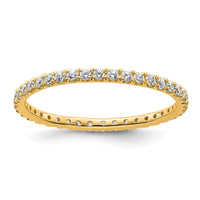 Load image into Gallery viewer, 14k Polished Size 8 U-Shared Prong 1/2 carat Diamond Complete Eternity Band
