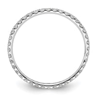 Load image into Gallery viewer, 14k White Gold Polished Size 9 U-Shared Prong 1/2 carat Diamond Complete Eternity Band
