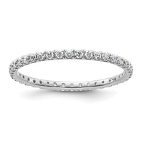 Load image into Gallery viewer, 14k White Gold Polished Size 9 U-Shared Prong 1/2 carat Diamond Complete Eternity Band
