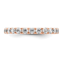 Load image into Gallery viewer, 14k Rose Gold Polished Size 4.5 U-Shared Prong 1 carat Diamond Complete Eternity Band
