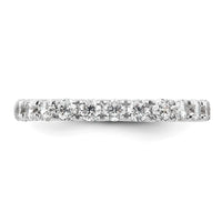 Load image into Gallery viewer, 14k White Gold Polished Size 4 U-Shared Prong 1 carat Diamond Complete Eternity Band
