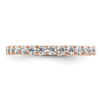 Load image into Gallery viewer, 14k Rose Gold Polished Size 5 U-Shared Prong 1 carat Diamond Complete Eternity Band
