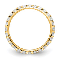 Load image into Gallery viewer, 14k Polished Size 5 U-Shared Prong 1 carat Diamond Complete Eternity Band
