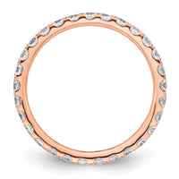 Load image into Gallery viewer, 14k Rose Gold Polished Size 6.5 U-Shared Prong 1 carat Diamond Complete Eternity Band
