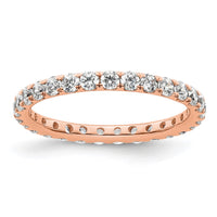 Load image into Gallery viewer, 14k Rose Gold Polished Size 6.5 U-Shared Prong 1 carat Diamond Complete Eternity Band
