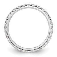 Load image into Gallery viewer, 14k White Gold Polished Size 6.5 U-Shared Prong 1 carat Diamond Complete Eternity Band
