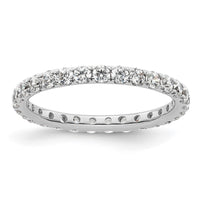 Load image into Gallery viewer, 14k White Gold Polished Size 6.5 U-Shared Prong 1 carat Diamond Complete Eternity Band

