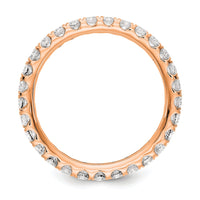 Load image into Gallery viewer, 14k Rose Gold Polished Size 7.5 U-Shared Prong 1 carat Diamond Complete Eternity Band
