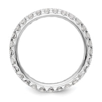 Load image into Gallery viewer, 14k White Gold Polished Size 7.5 U-Shared Prong 1 carat Diamond Complete Eternity Band
