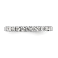 Load image into Gallery viewer, 14k White Gold Polished Size 7 U-Shared Prong 1 carat Diamond Complete Eternity Band

