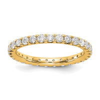 Load image into Gallery viewer, 14k Polished Size 7.5 U-Shared Prong 1 carat Diamond Complete Eternity Band
