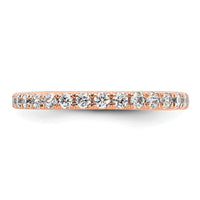 Load image into Gallery viewer, 14k Rose Gold Polished Size 8.5 U-Shared Prong 1 carat Diamond Complete Eternity Band
