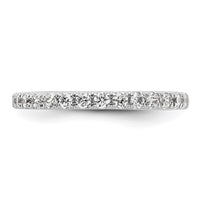 Load image into Gallery viewer, 14k White Gold Polished Size 8 U-Shared Prong 1 carat Diamond Complete Eternity Band
